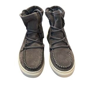 COUGAR Fabiola Grey Suede Waterproof High-Top Sneaker Boot Size 6
